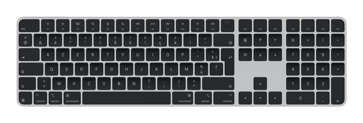 Magic Keyboard With Touch Id And Numeric Keypad For Apple Silicon - Black - Azerty French