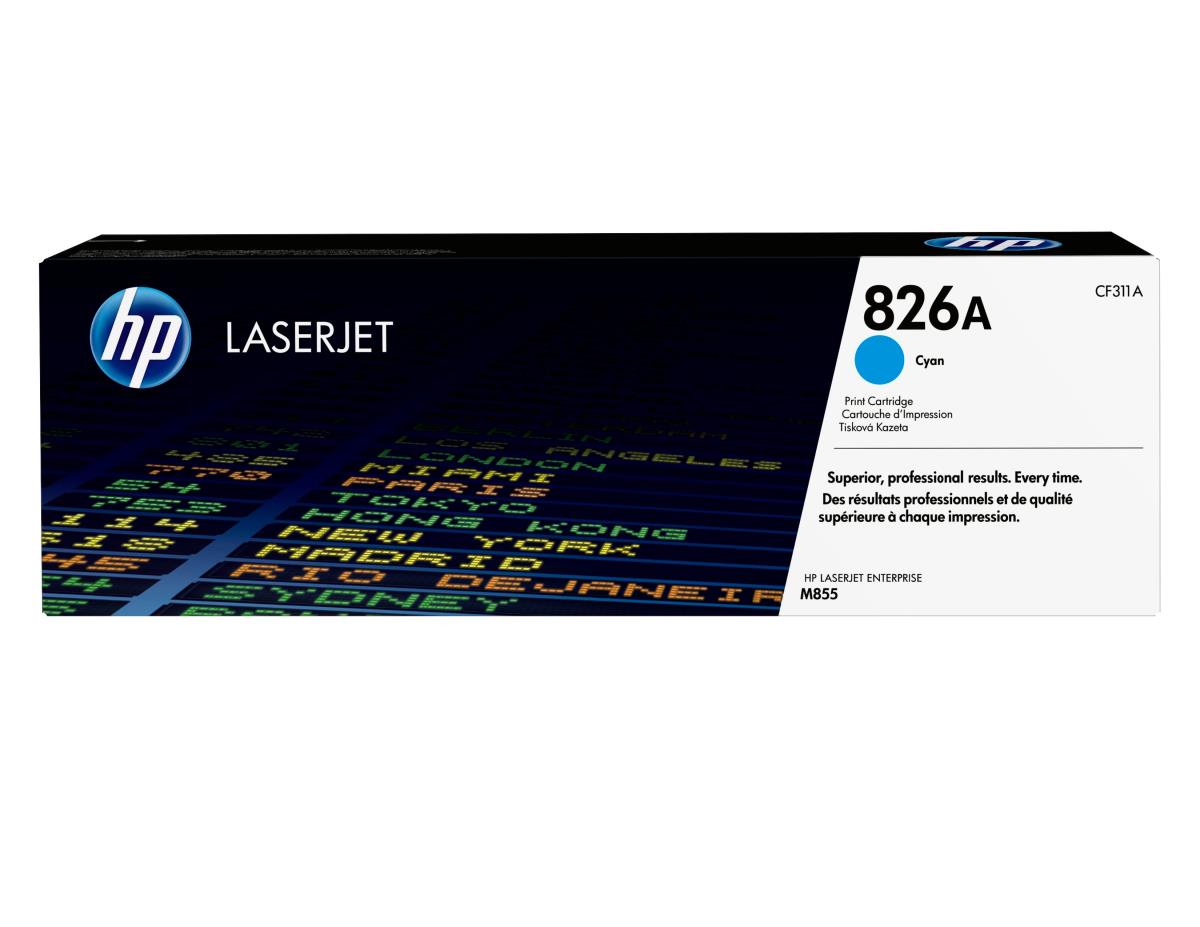 HP Toner Cartridge - No 826A - 31.5k Pages - Cyan