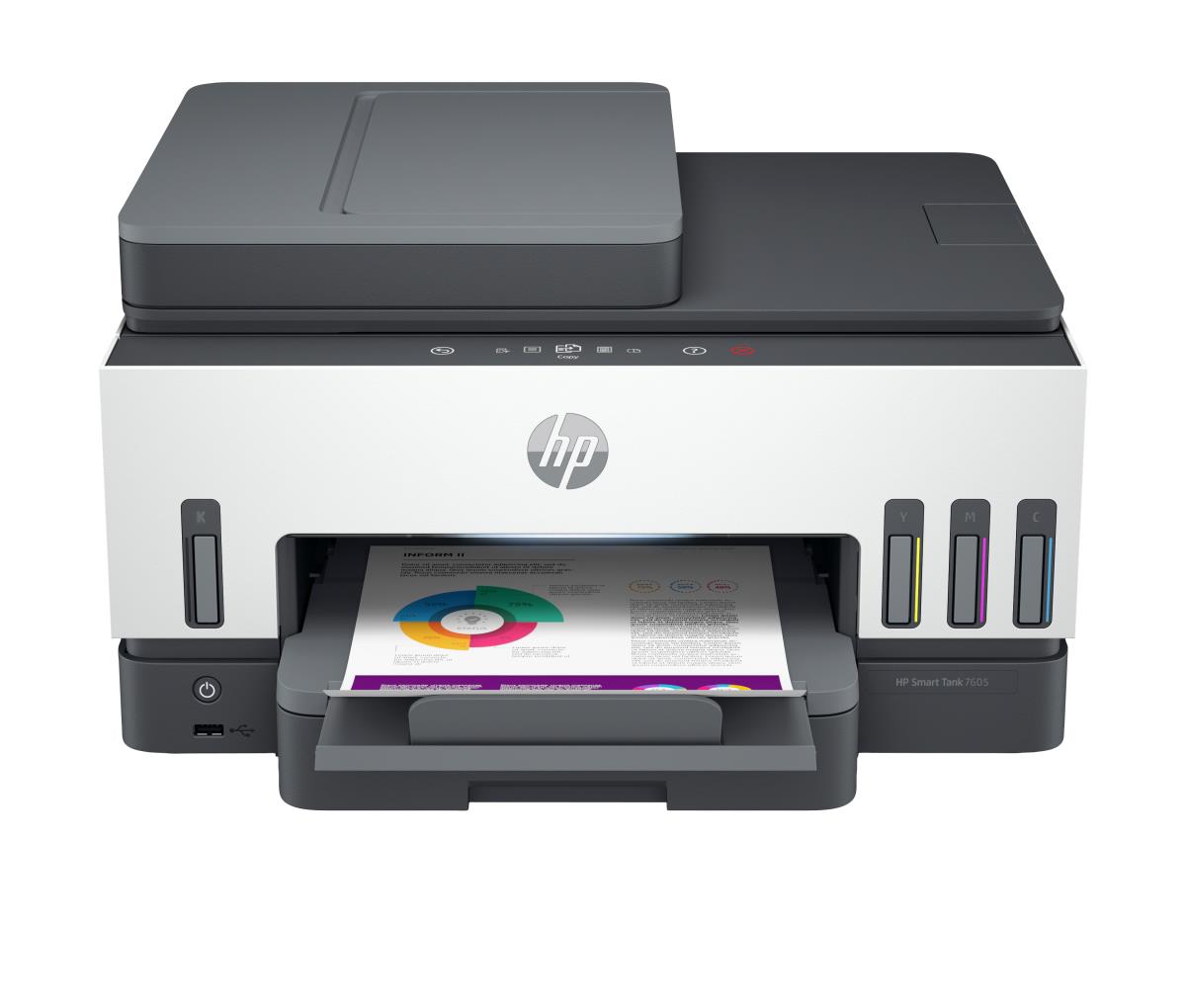 HP Smart Tank 7605 - All-in-One Printer - Inkjet - A4 - USB / Wi-Fi / Bluetooth / Ethernet