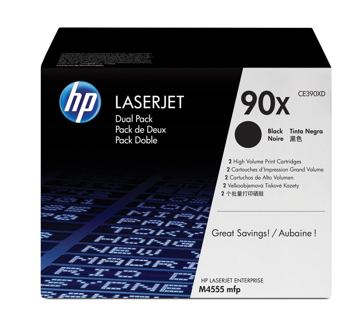 HP Toner Cartridge - No 90X - 24k Pages - Black - Dual Pack