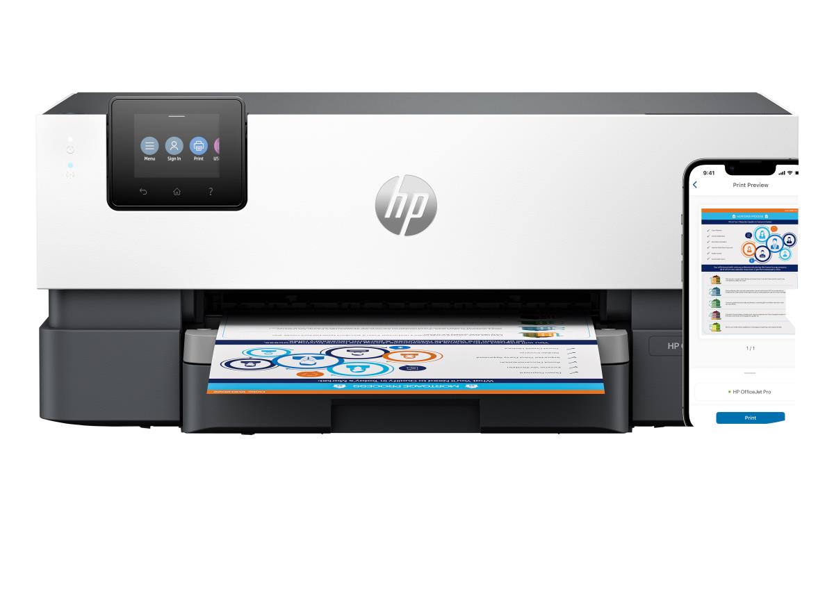 HP OfficeJet Pro 9110b - Color All-in-One Printer - Inkjet - A4 - USB / Wi-Fi / Bluetooth / Ethernet