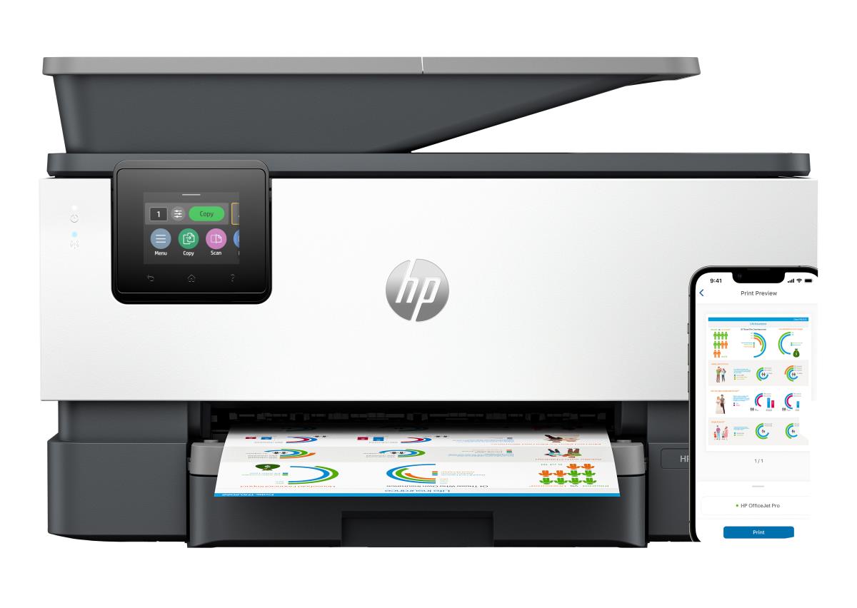 HP OfficeJet Pro 9122e - Color All-in-One Printer - Inkjet - A4 - USB / Ethernet / Wi-Fi