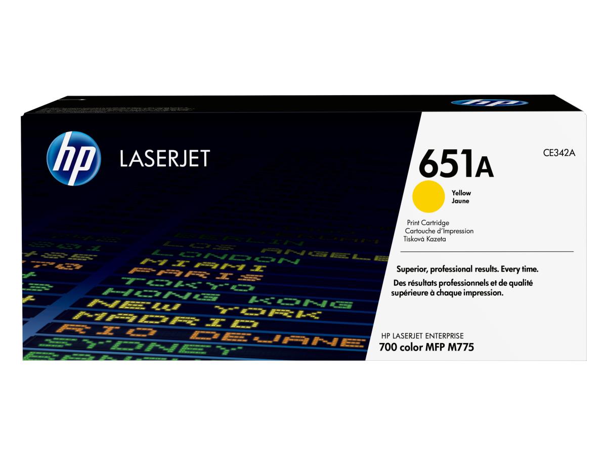 HP Toner Cartridge - No 651A - 16k Pages - Yellow