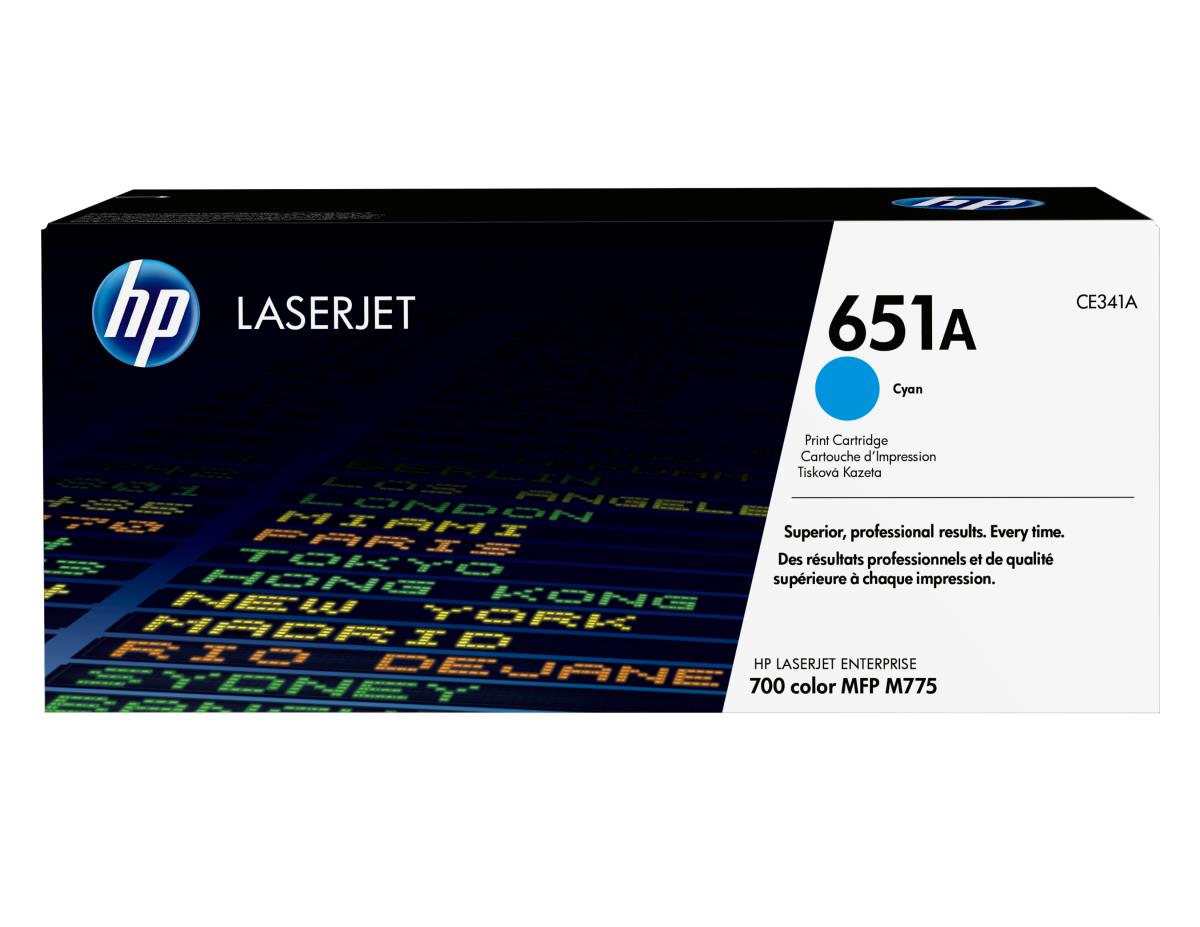 HP Toner Cartridge - No 651A - 16k Pages - Cyan