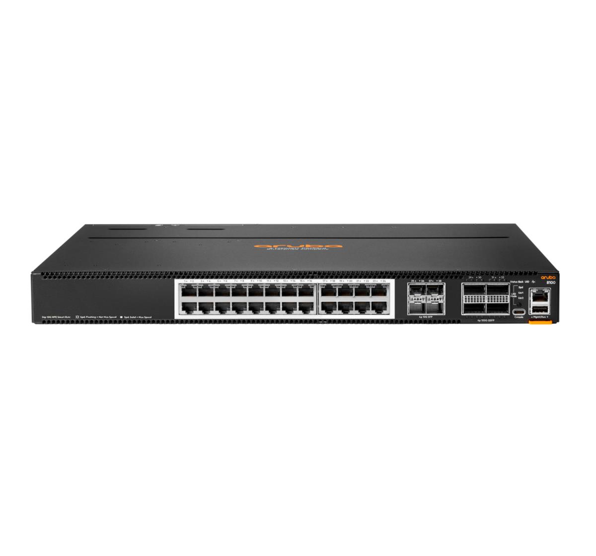 Aruba Networking CX 8100 24x10G Base-T 4x10G SFP+ 4x40/100G QSFP28 FB 3Fan 2AC PSU Switch Bundle
