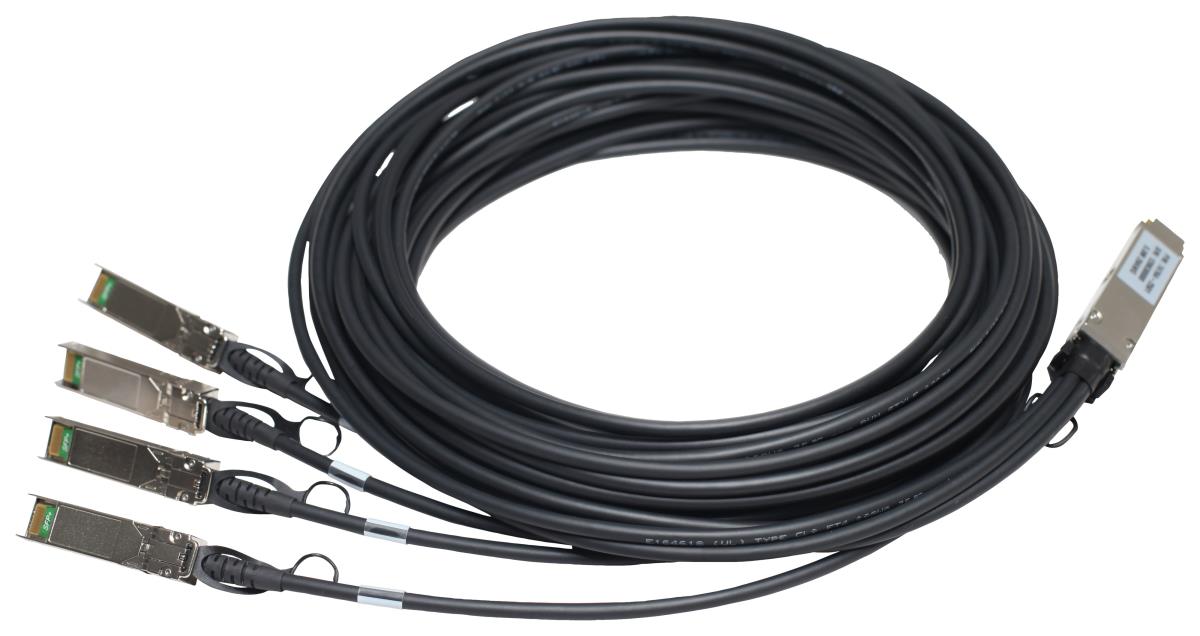 HPE X240 40G QSFP+ to 4x10G SFP+ 3m Direct Attach Copper Splitter Cable