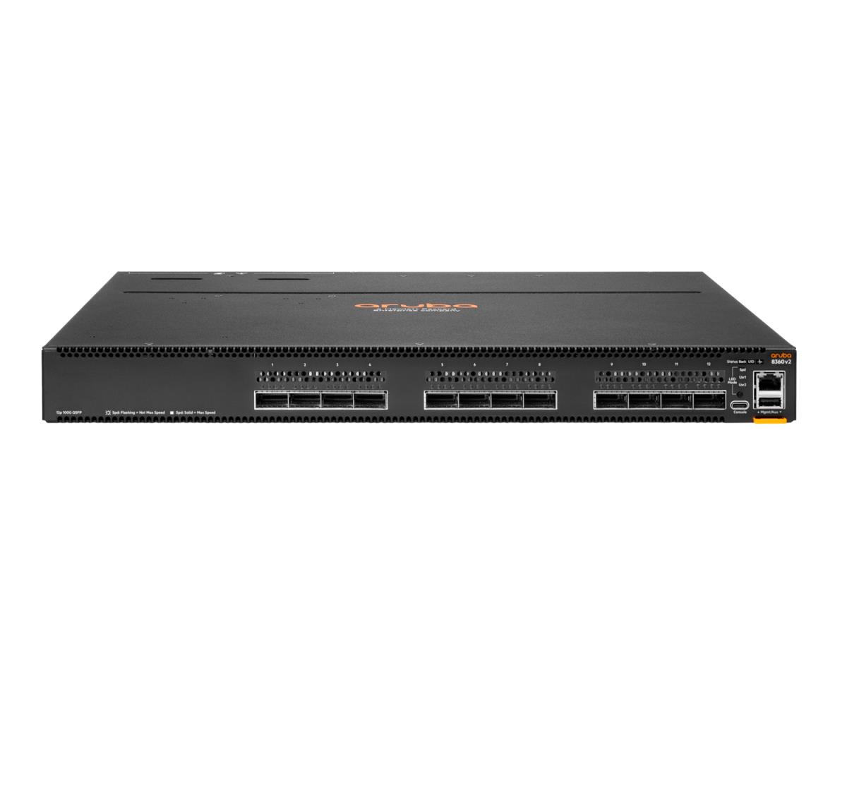 Aruba 8360-12C v2 12-port 100G QSFP+/QSFP28 Front-to-Back 3 Fans 2 AC Bundle