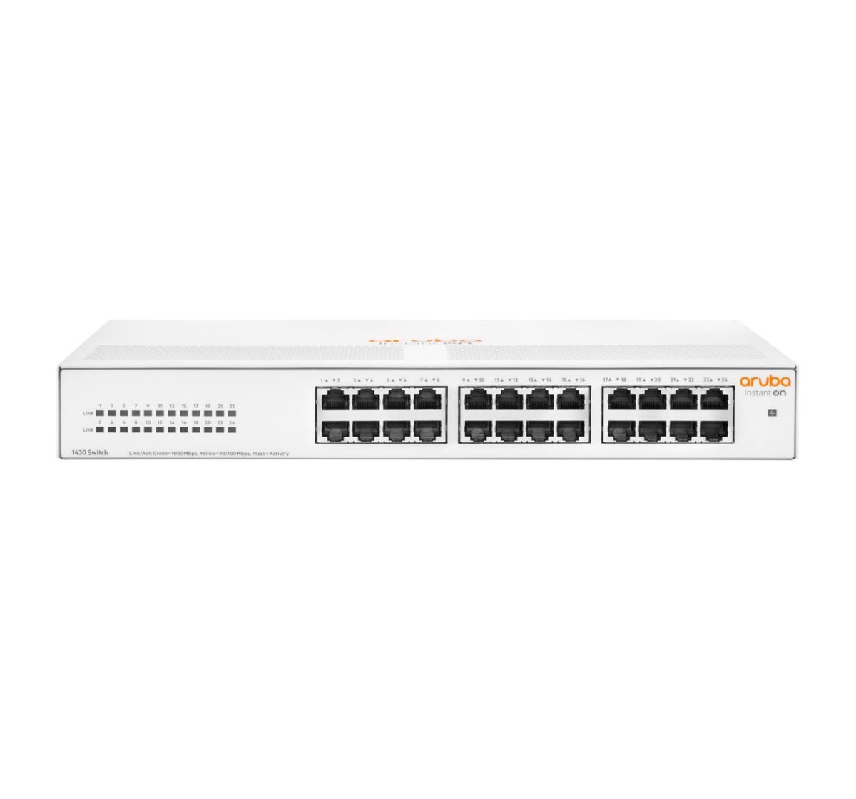 Aruba Instant On 1430 24G Switch, 24 RJ-45 10/100/1000 ports