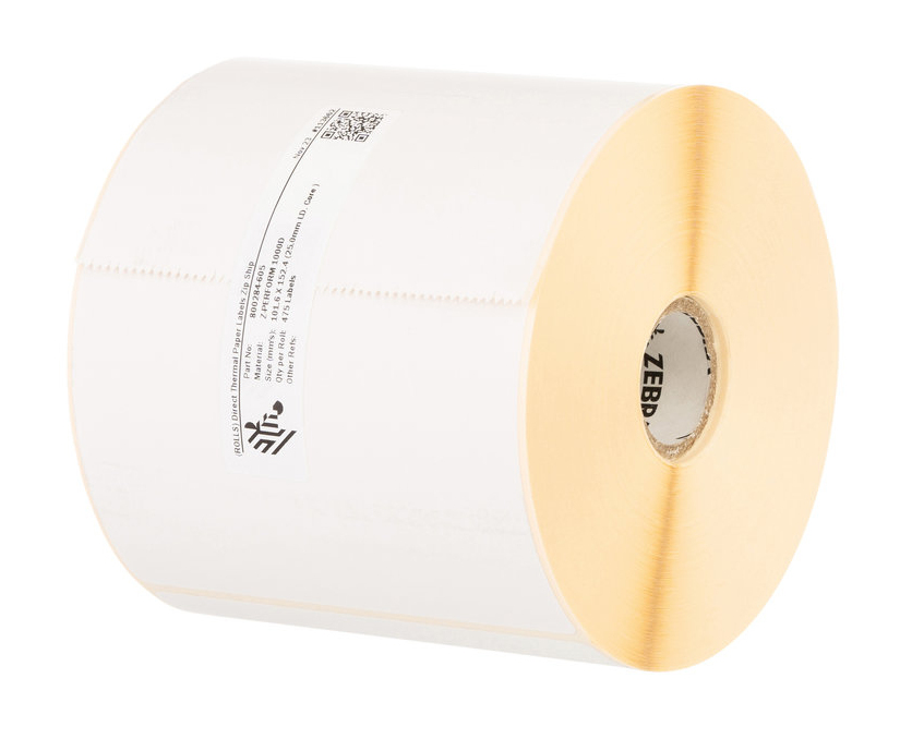 Z-perform 1000d Direct Thermal 102x203mm Uncoated Perm Adhesive 25mm Core Box Of 12