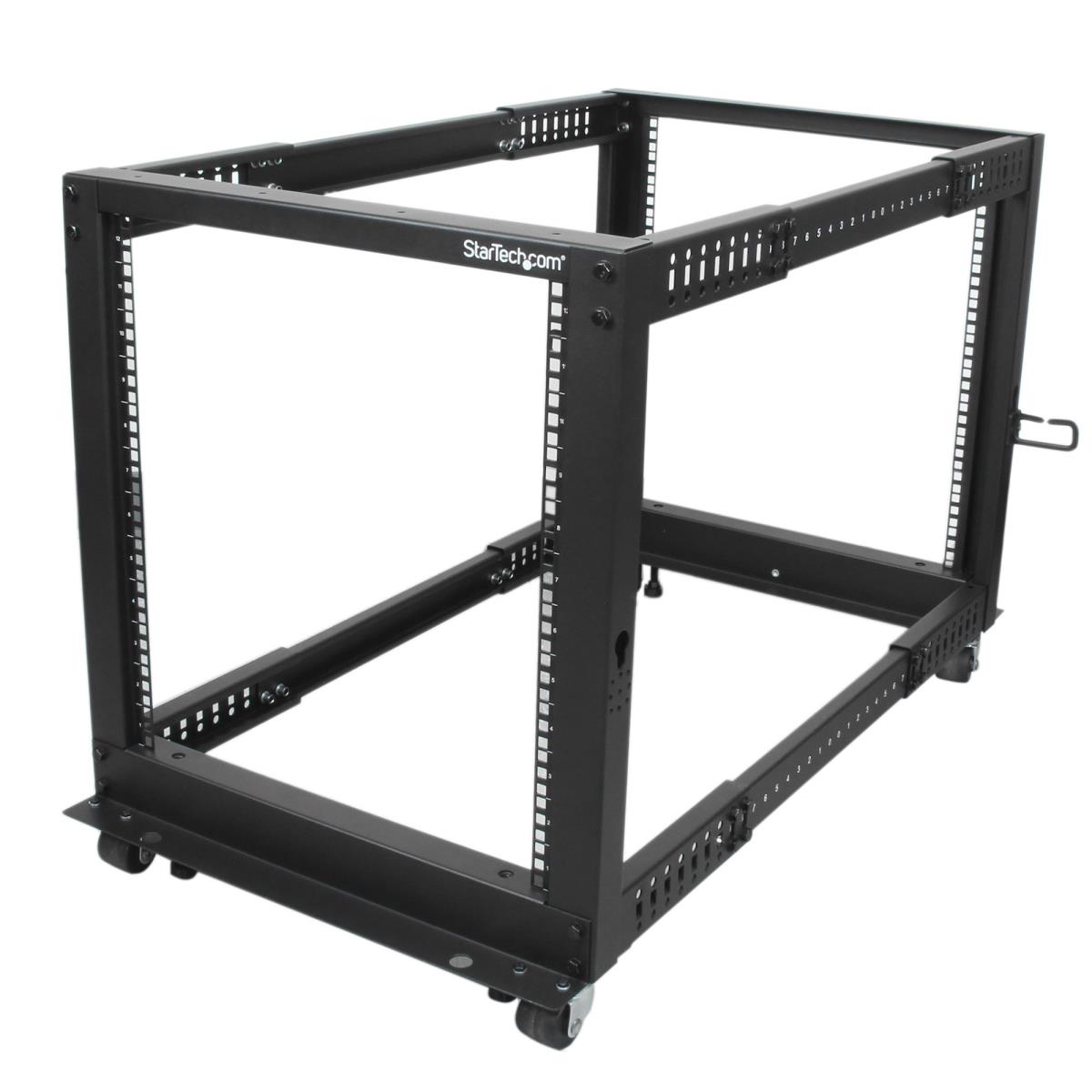 Server Rack - Open Frame Adjustable Depth 12u 4 Post Rack
