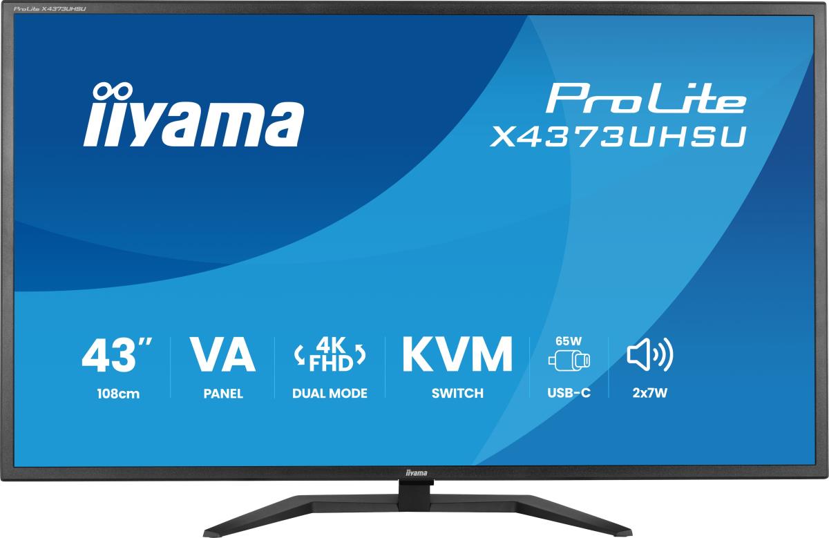 Large Format Monitor - ProLite X4373UHSU-B2 - 43in - 3840x2160 (UHD) - Black
