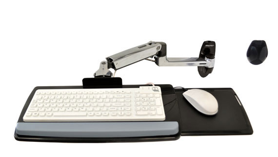 Lx Wall Mount Keyboard Arm Polished Alu