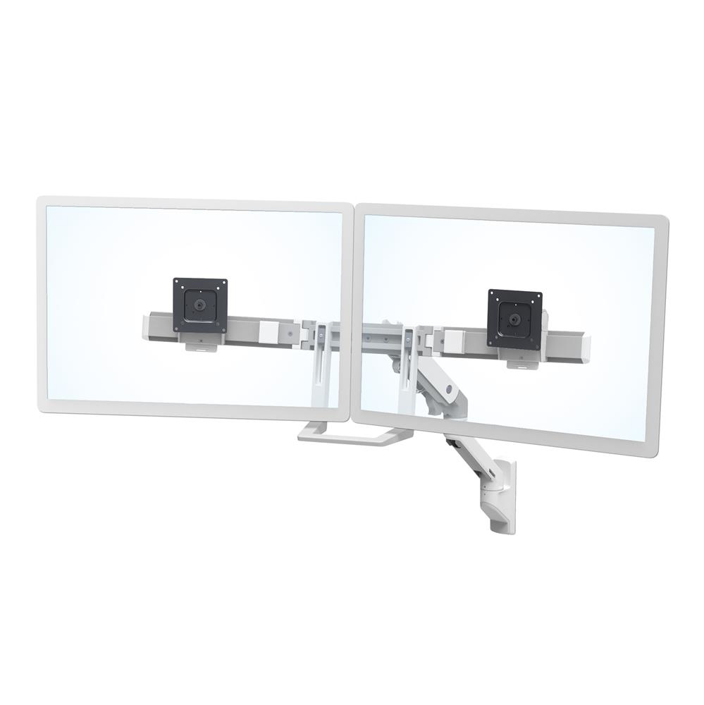 Monitor Mount - HX Wall Dual Monitor Arm - 2 monitor - Tilt/Pan/Rotate - up to 32in - White
