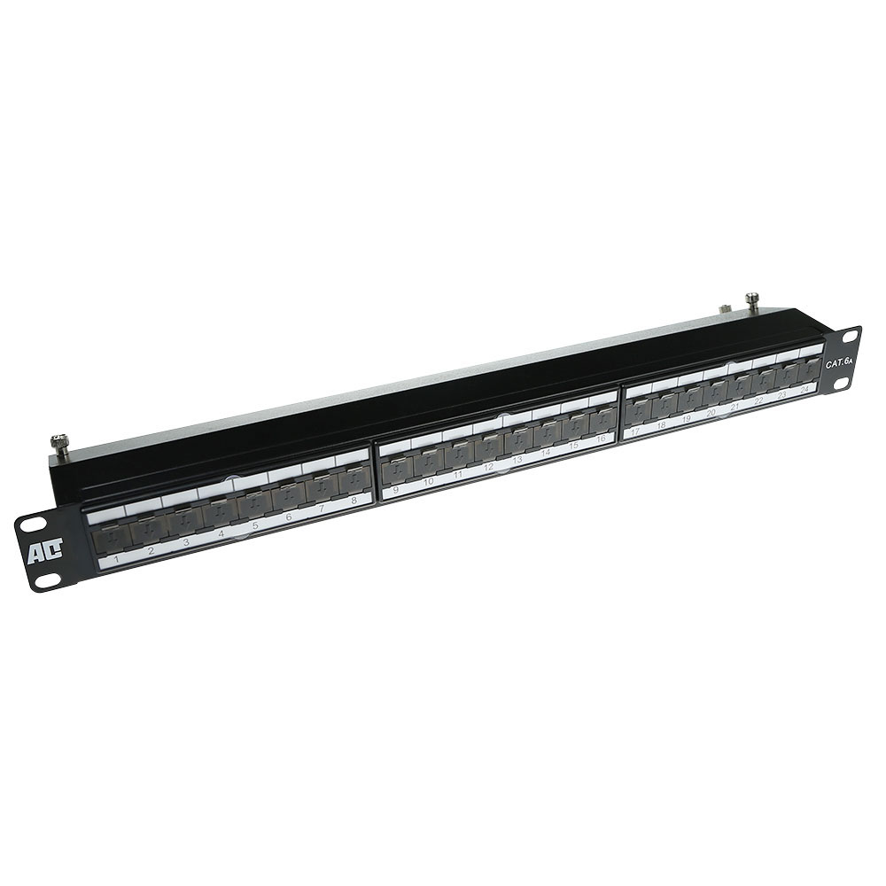 Patchpanel 24-ports Shielded CAT6a With Cover CAT6a
