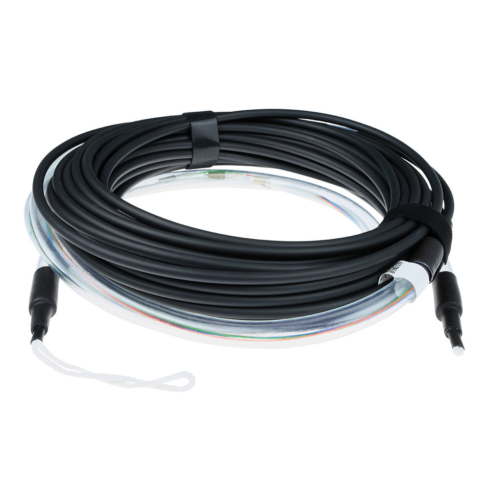 Fiber Optic Cable Singlemode 9/125 OS2 indoor/outdoor 4 Way with LC Connectors 230m - Yellow