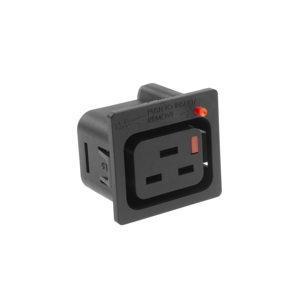C19 IEC Lock Net Entree (1x outlet) - Black PA195015BK