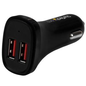 Dual-port USB Car Charger - 24w/4.8a - Black
