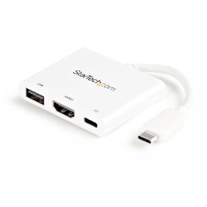 USB-c To 4k Hdmi Multifunction Adapter With Power Delivery And USB-a Port - White