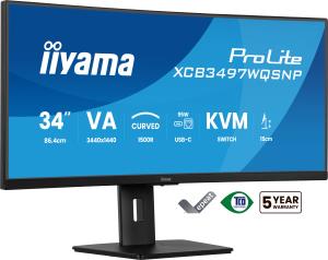 Desktop USB-C Monitor - ProLite XCB3497WQSNP-B1 - 34in Curved - 3440x1440 (UWQHD) - Black