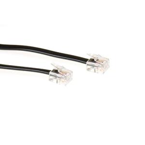 Modular Telephone Cable Rj-11 - Rj-11 Black 2m