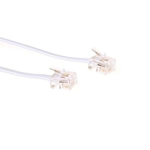 Modular Telephone Cable Rj-11 - Rj-11 White 1m