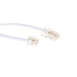 Modular Telephone Cable Rj-11 - Rj-45 White 1m